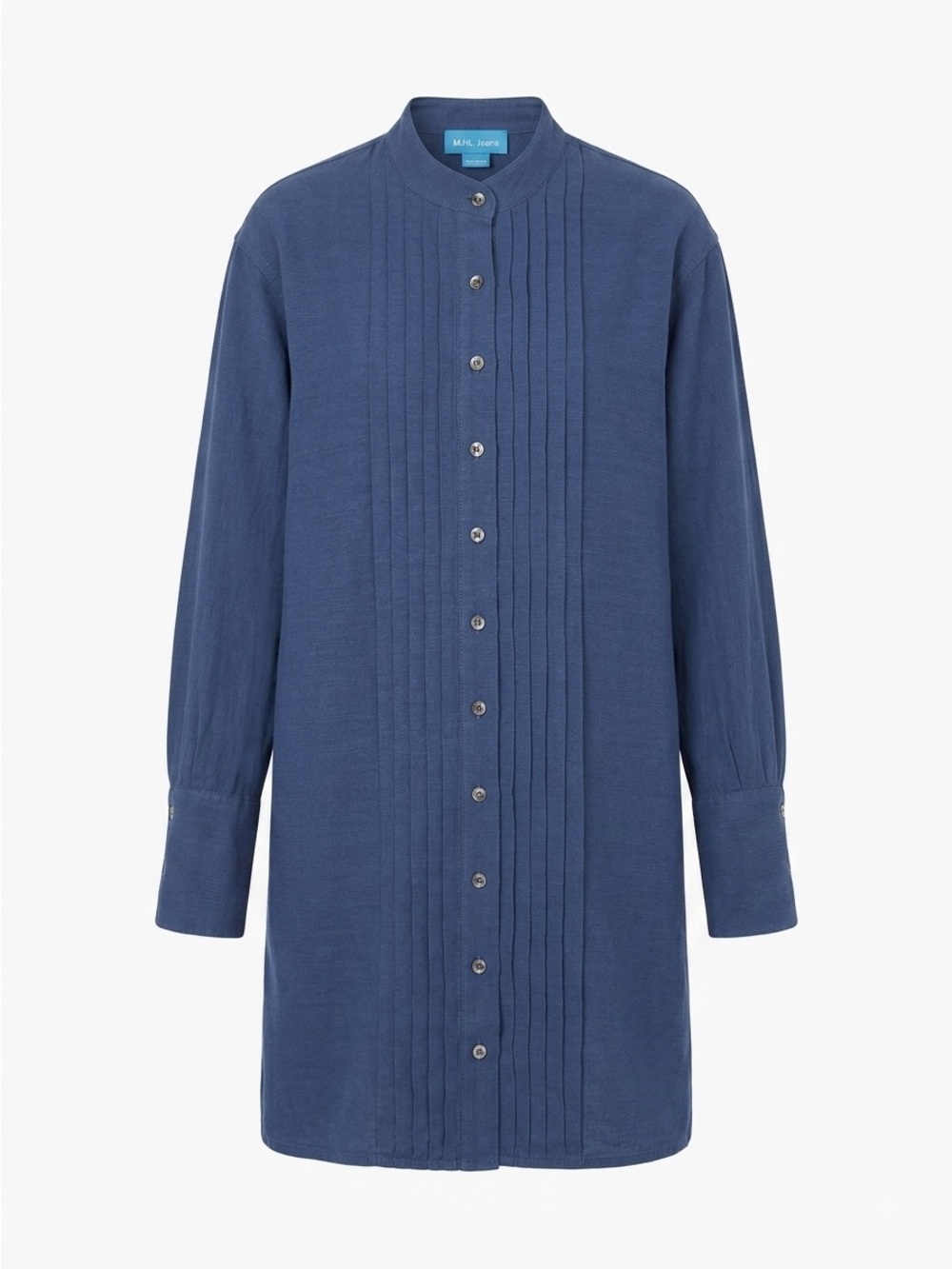 M.i.h Jeans Blue Button-Up Linen Tunic Shirt